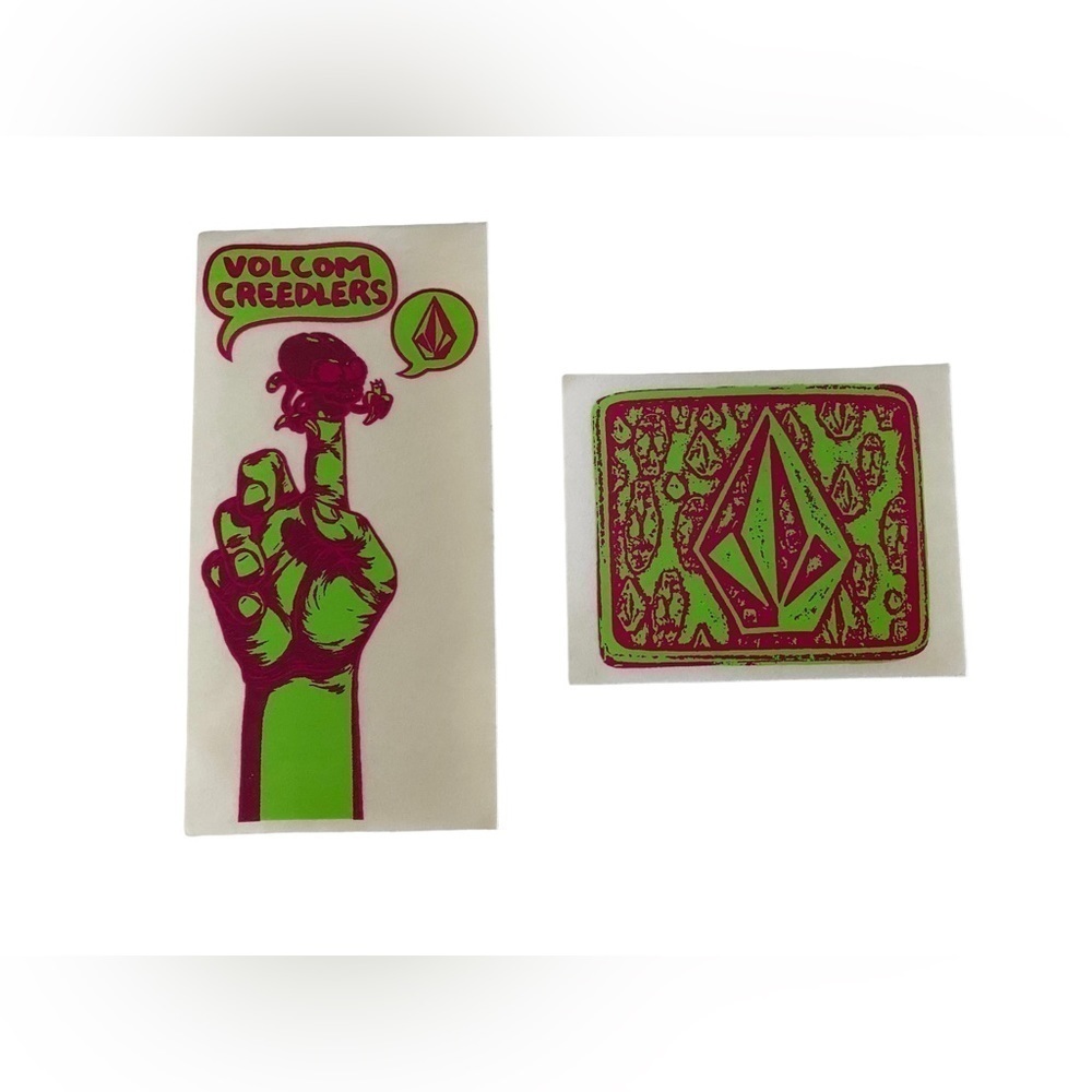 BUNDLE of 2 VOLCOM Snow Skate Surf Stickers
